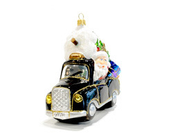 Christbaum Hänger Weihnachtsmann London Taxi