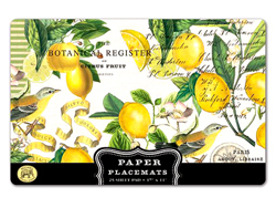 Michel Design Paper Placemats "Lemon Basil"