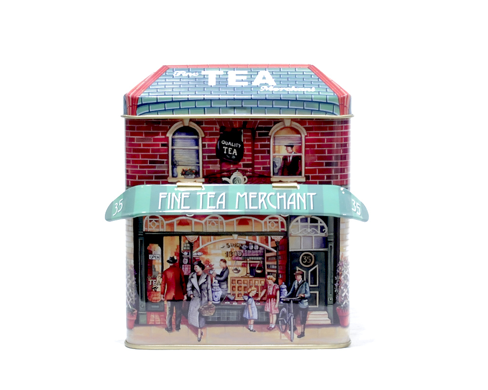 Blechdose "Fine Tea Merchant" Nostalgischer Teeladen