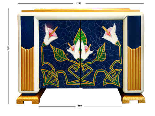 Bemalte Möbel: Art Deco Kommode POIROT by Gabrielle Clark