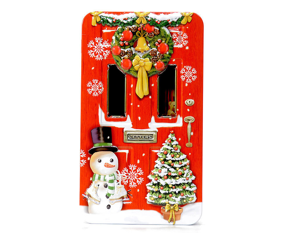 Boîte à bicuits Porte de la Maison Rouge décoré pour Noel