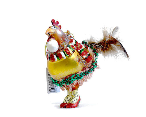 Gift Company Hänger "Huhn mit Weihnachtskugel"