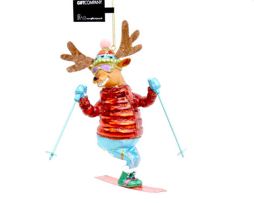 Gift Company Christbaumhänger Skifahrer Rentier