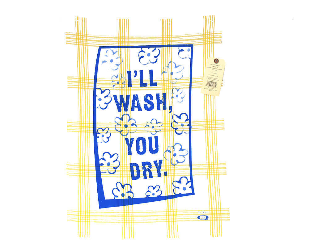 Dish towel Blue Q "I'll wash - you dry"