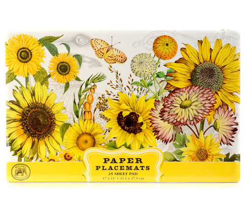 Michel Design Paper Placemats Set de table "Sunflower"