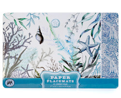 Michel Design Works Paper Placemats "Ocean Tide"