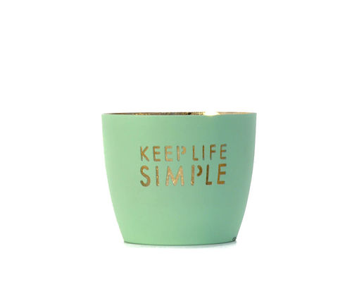 GIFT COMPANY Madras Windlicht "Keep Life Simple"