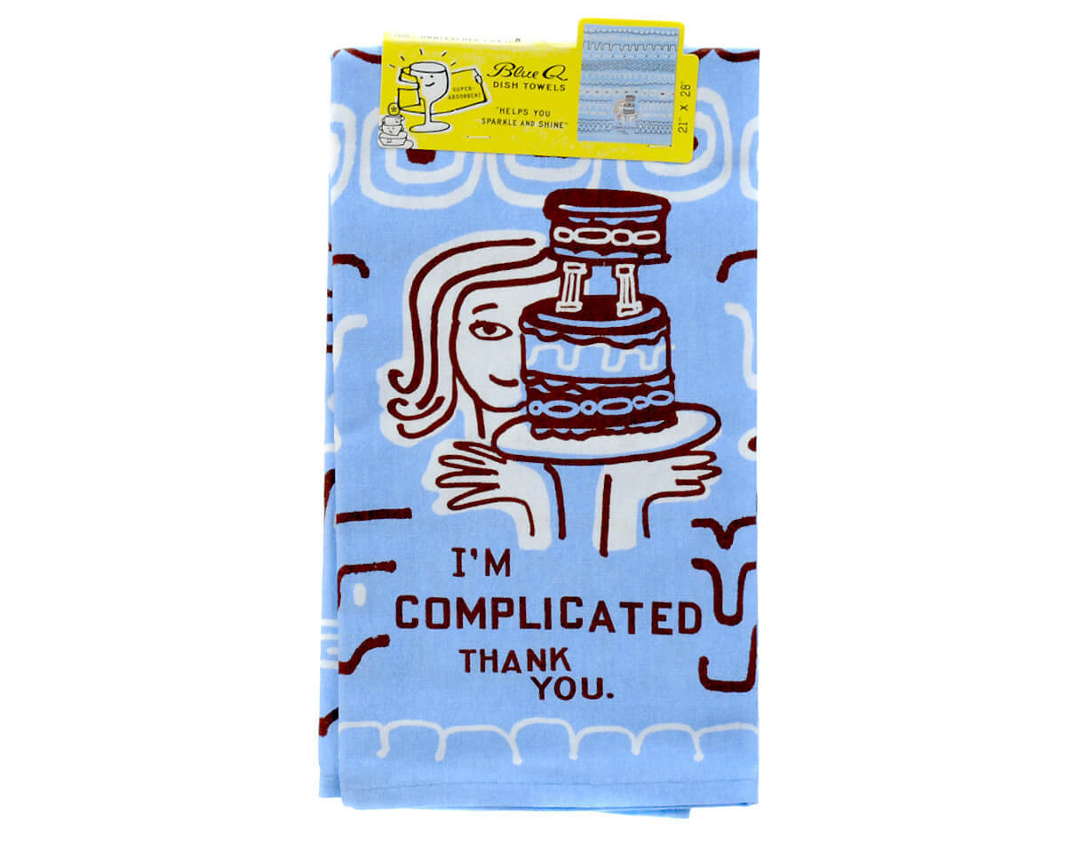 Dish towel Blue Q "I'm complicated Thank you"