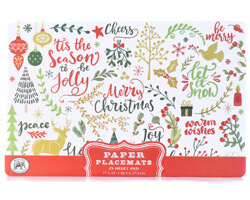 Michel Design Works Paper Placemats "Joy to the World"