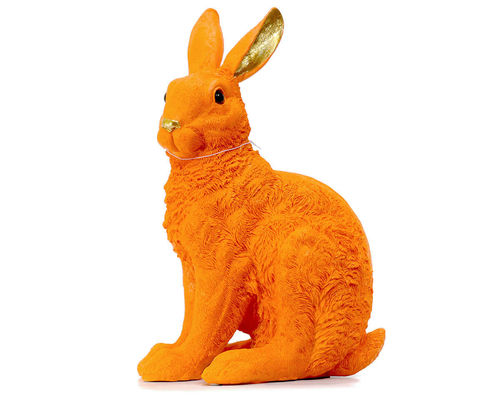 Décoration de Pâques Grand Lapin Couleur Orange